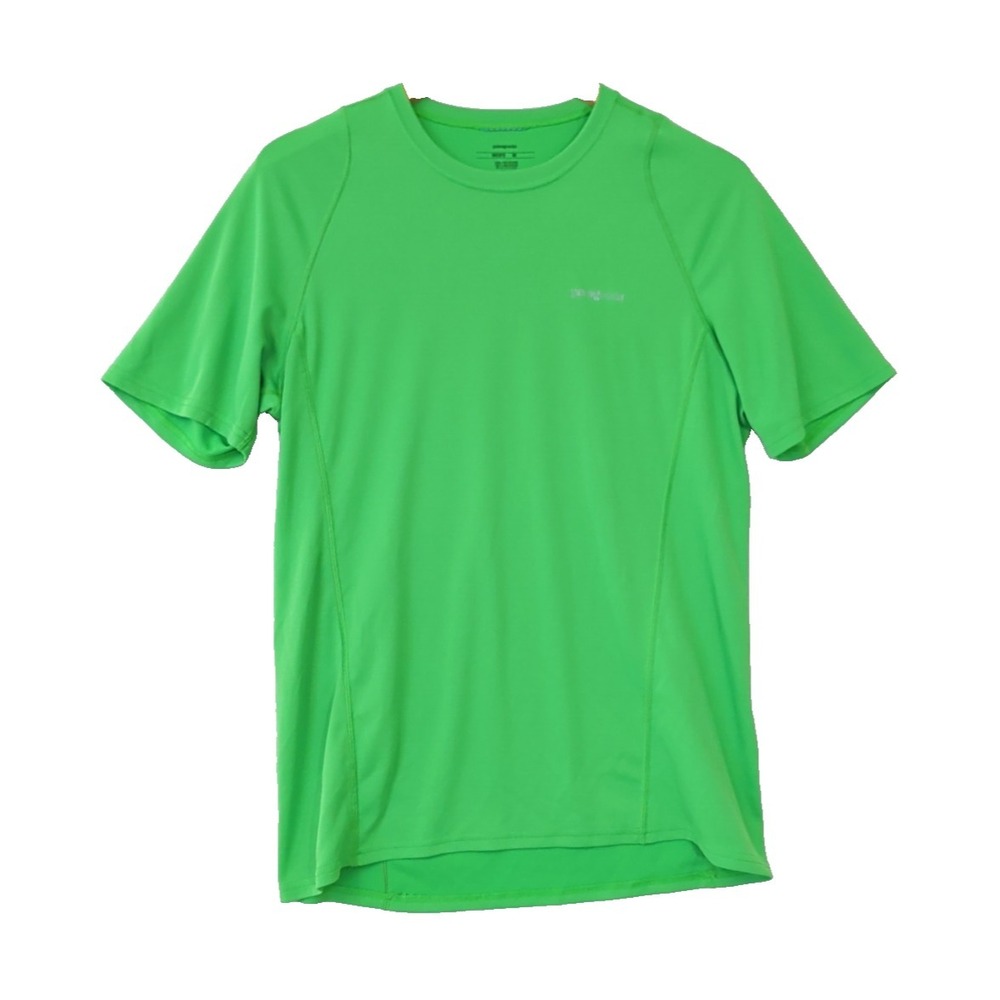 Patagonia T-Shirt Men M Green Athletic Base Layer Quick Dry Lightweight Gorpcore